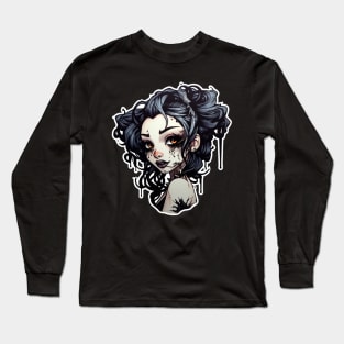 Goth Girl Cyberpunk Grunge Anime Long Sleeve T-Shirt